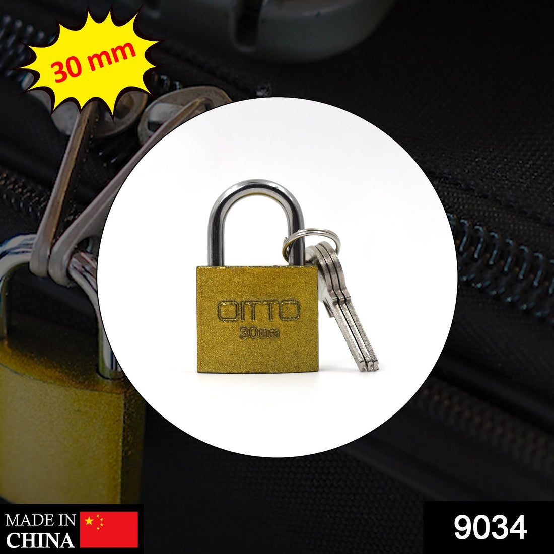 30 mm lock and key set, designed for security purposes