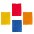 Green scrubber pads for utensils and tile cleaning, pack of four