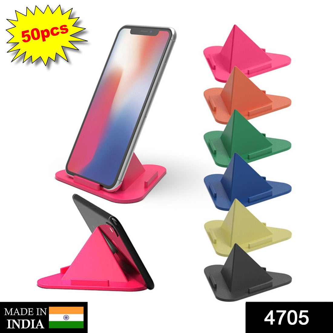 Pyramid mobile stand with adjustable angles