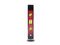 Compact torpedo level with three bubble vials for accuracy.