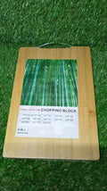 Chopping board with non-slip mat for secure cutting.